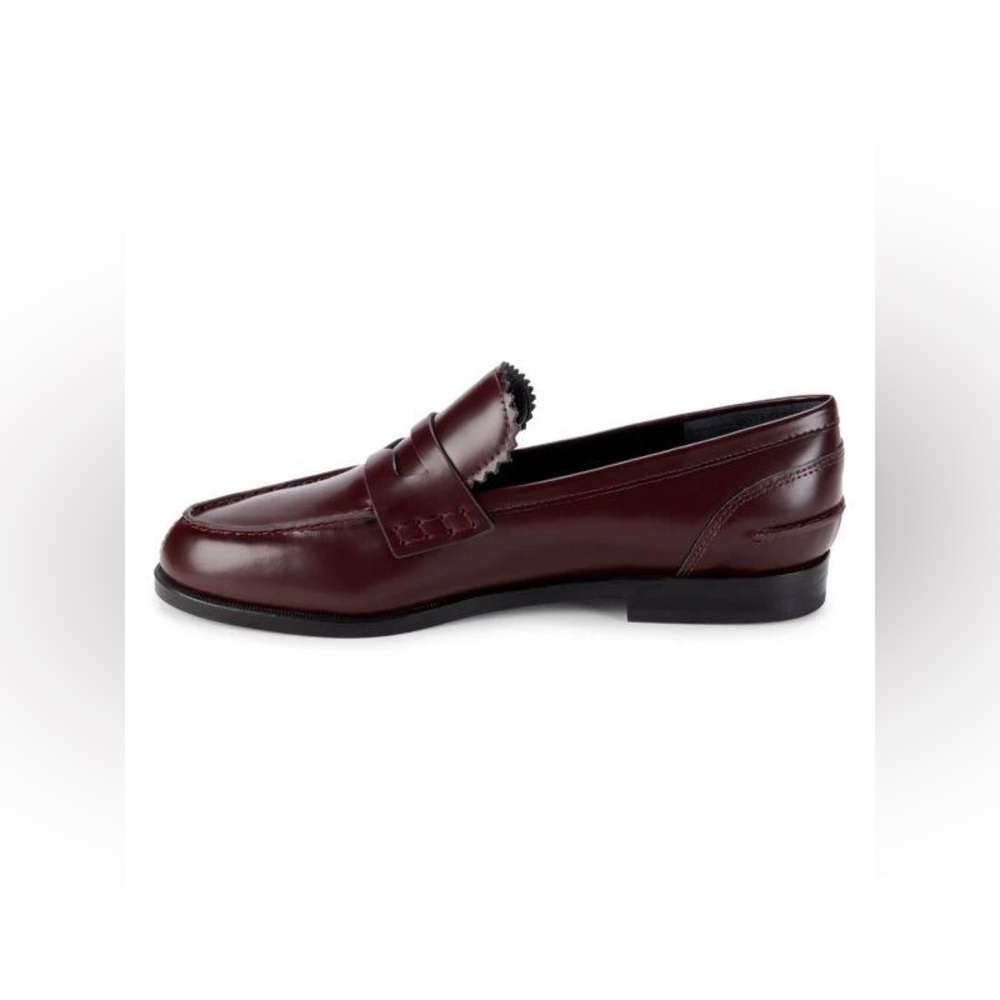 Marc Fisher Milton Brogue Burgundy Wine Leather Penny Loafers Sz 9.5 BNWB - Picture 5 of 9